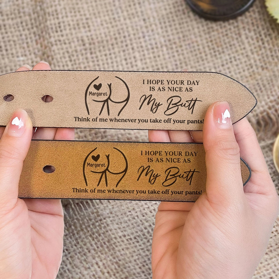 Funny Personalized Engraved Leather Belt