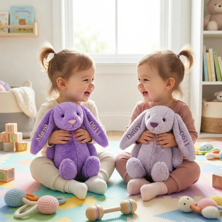 Personalized Bunny – Custom Name Plush Bunny Gift for Kids