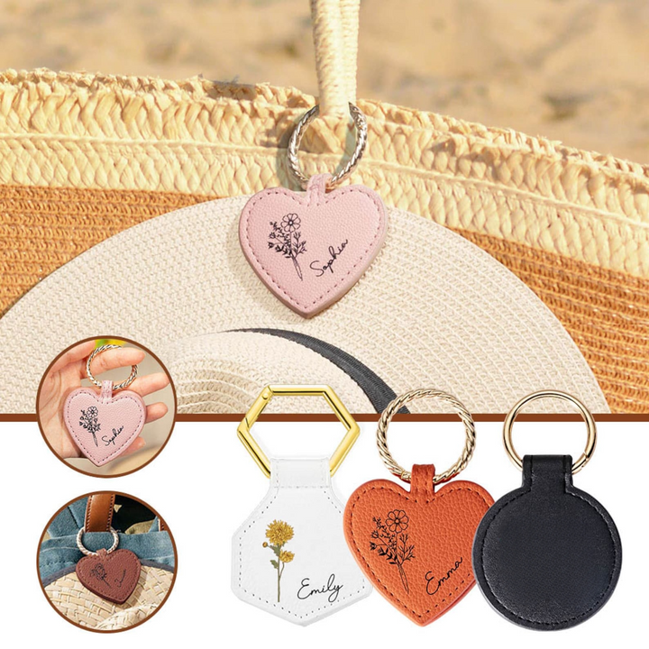 Personalized Birthflower Magnetic Hat Clip for Travel