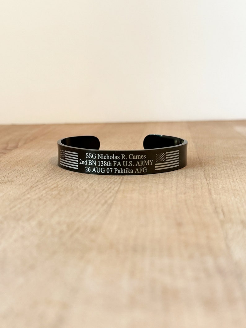 Personalized Military Memorabilia Bracelet