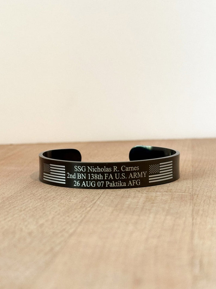 Personalized Military Memorabilia Bracelet
