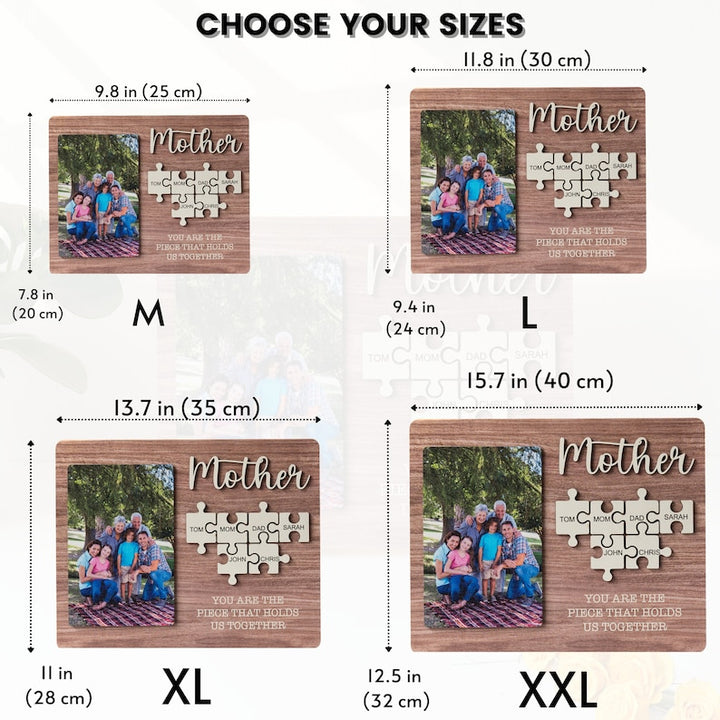 Personalized Photo Puzzle Mom Sign