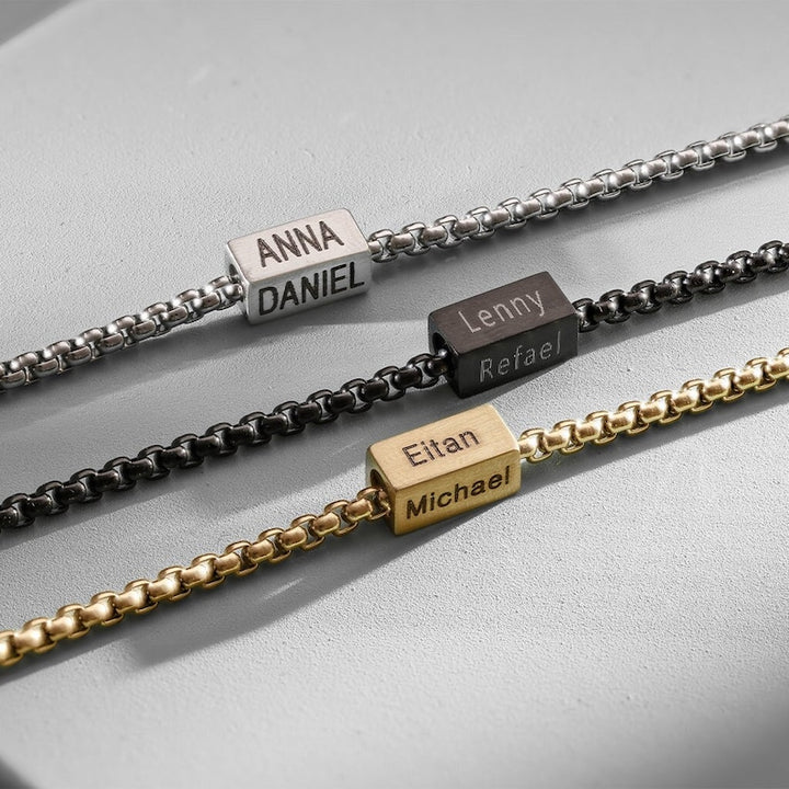 Personalized Men's Engraved Bracelet for Men for Father's Day Valentine's Day