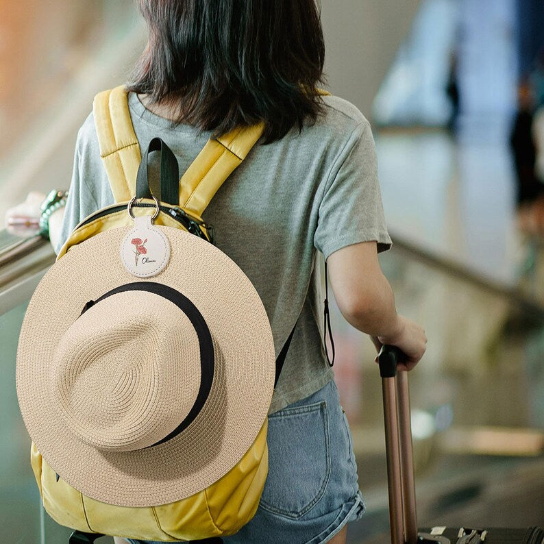 Personalized Birthflower Magnetic Hat Clip for Travel