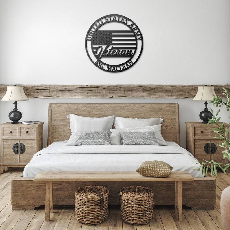 Personalized Name USA Flag Metal Sign