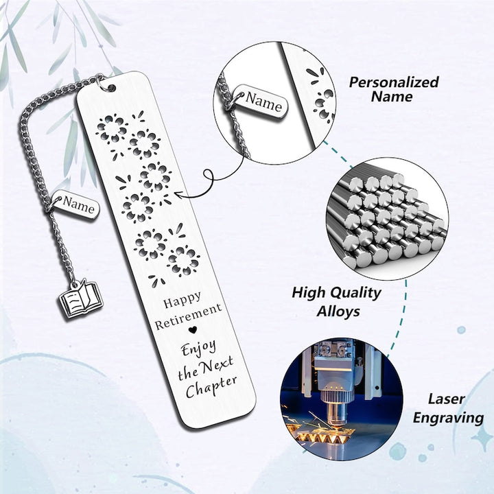 Personalized Bookmark for Women Men Happy Retirement Farewell Gifts