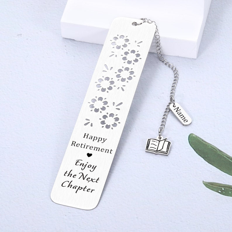 Personalized Bookmark for Women Men Happy Retirement Farewell Gifts
