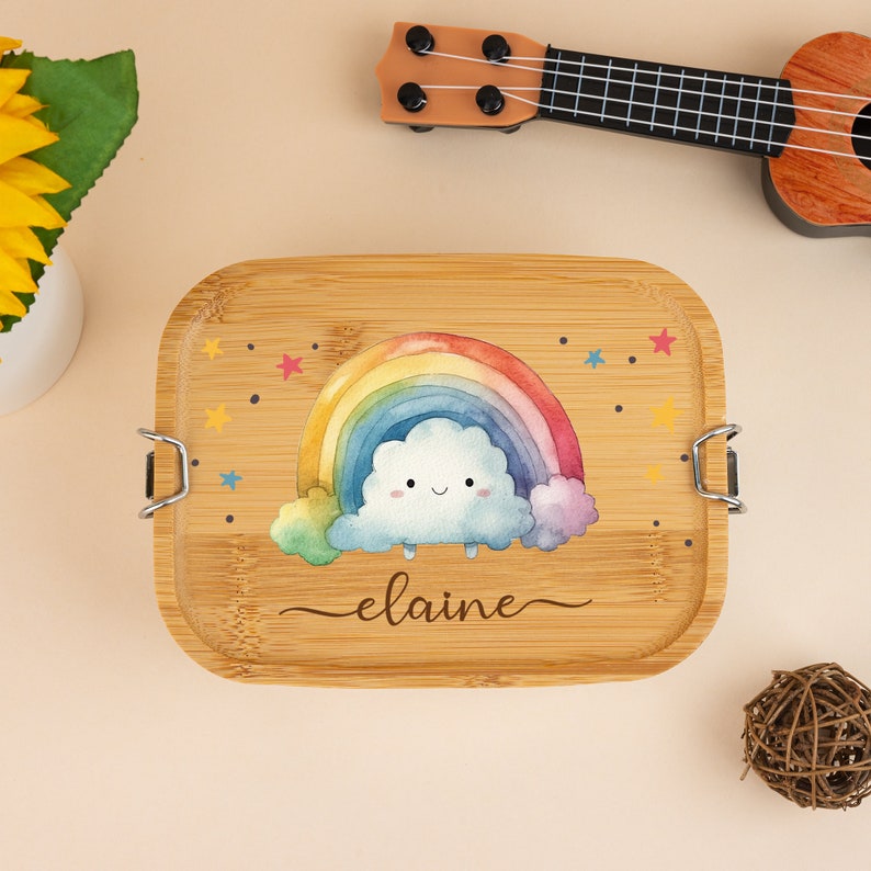 Personalized Rainbow Lunch Box for Children