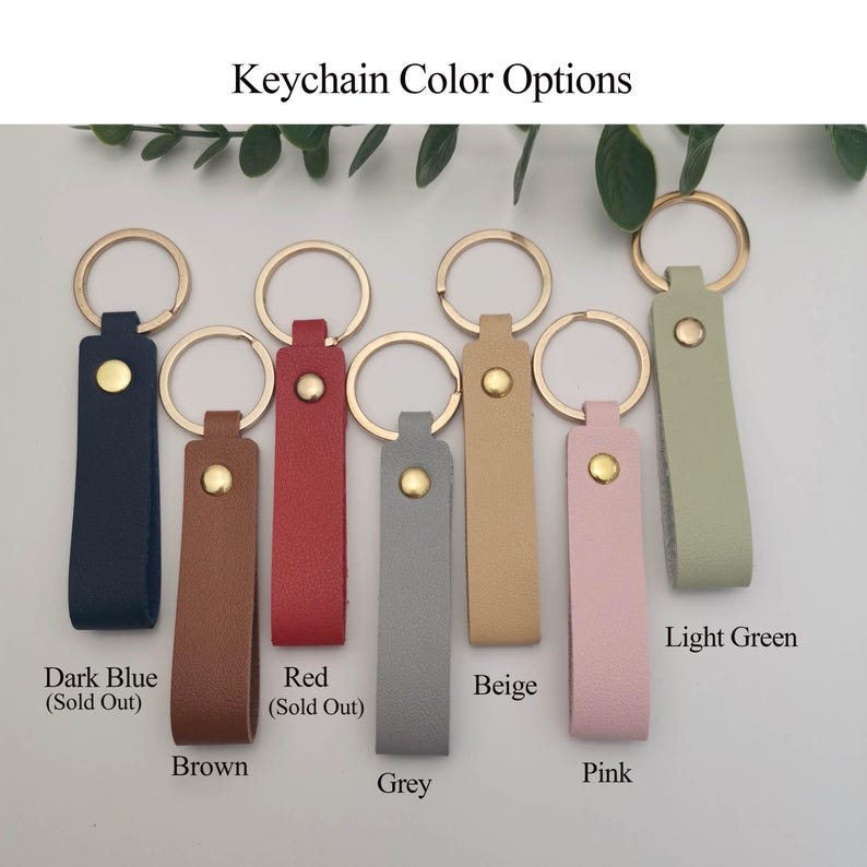 Personalized Name Leather Graduation Keychain