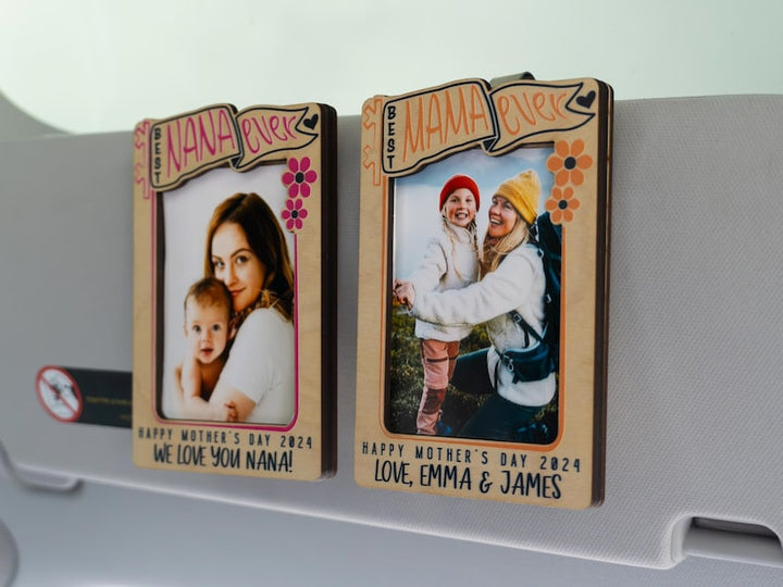 Personalized name car sun visor photo holder