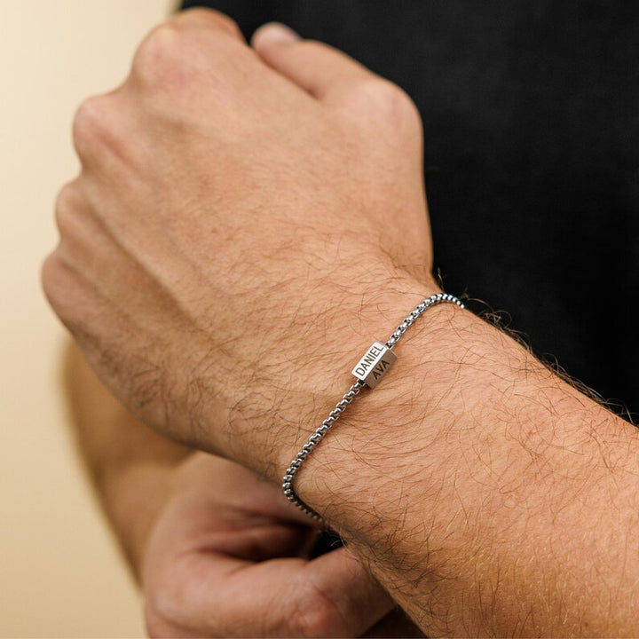Personalized Men's Engraved Bracelet for Men for Father's Day Valentine's Day