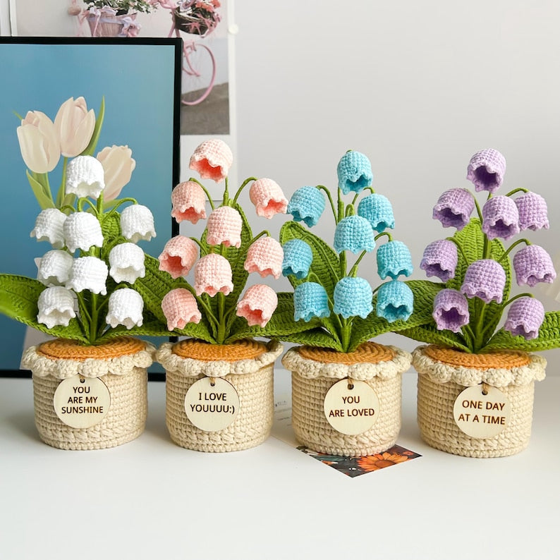 Personalized name crochet lily of the valley