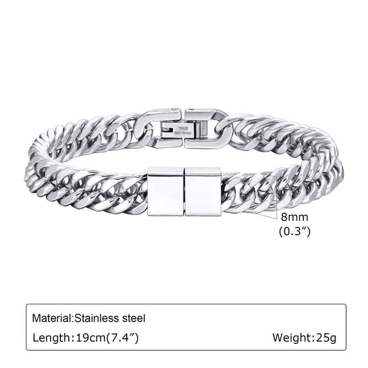 Custom Silver Bracelet For Dad With Kids Name