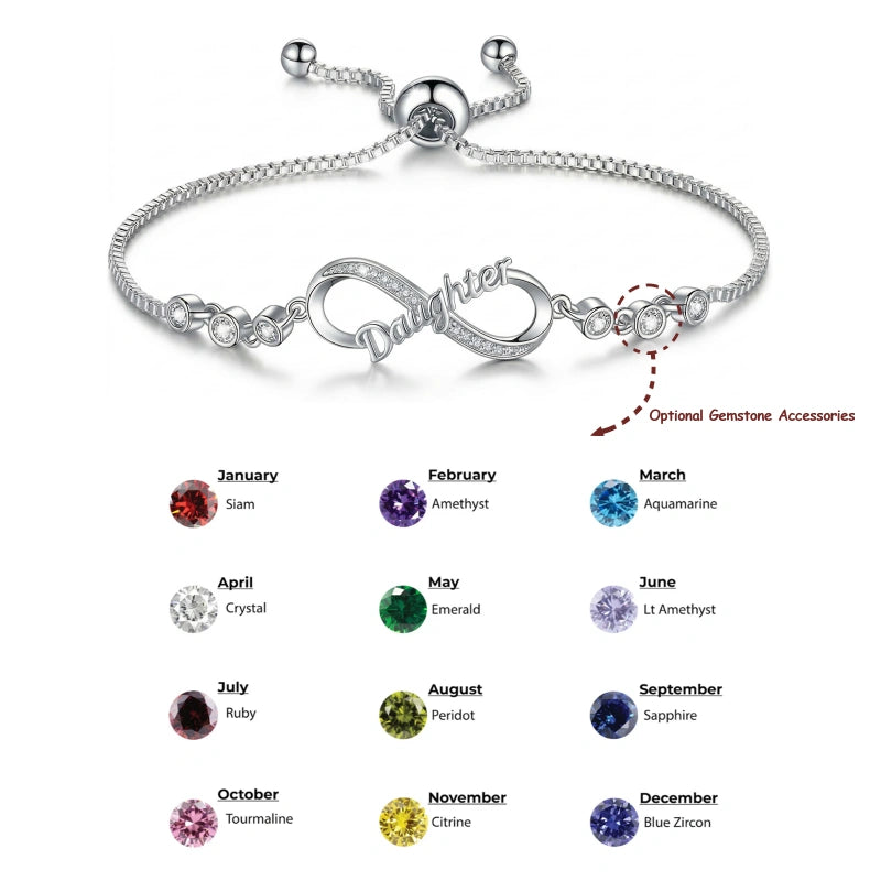 Infinity Love Bracelet for Mom – Elegant Zirconia Jewelry Gift for Women