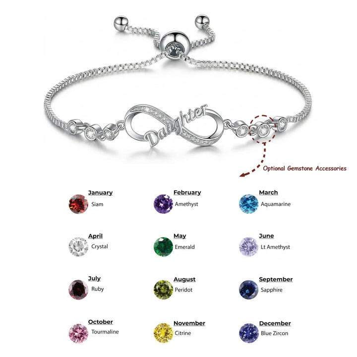 Infinity Love Bracelet for Mom – Elegant Zirconia Jewelry Gift for Women