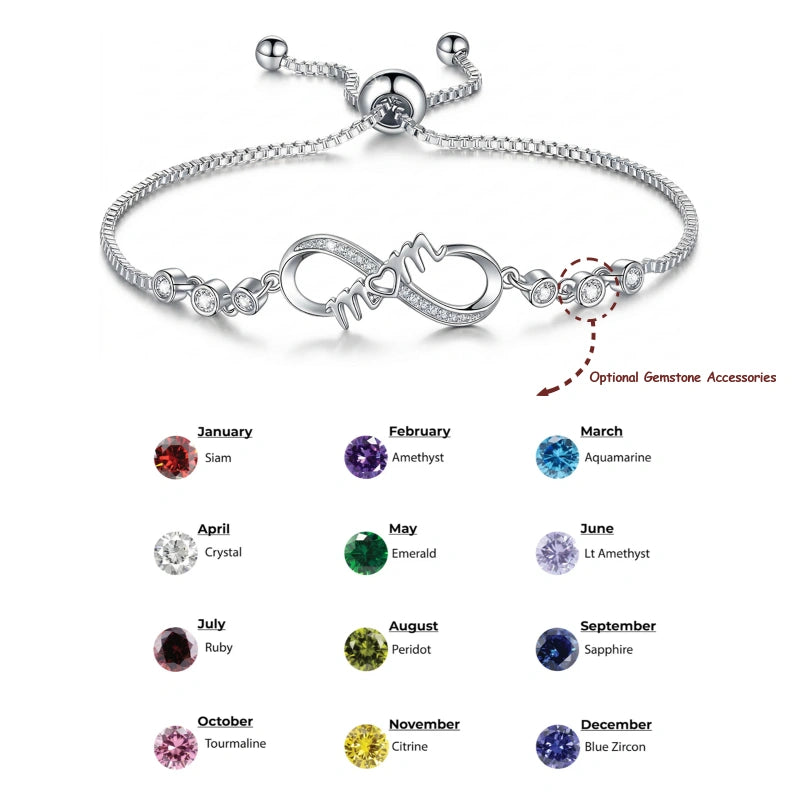 Infinity Love Bracelet for Mom – Elegant Zirconia Jewelry Gift for Women
