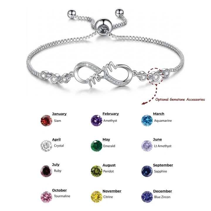 Infinity Love Bracelet for Mom – Elegant Zirconia Jewelry Gift for Women