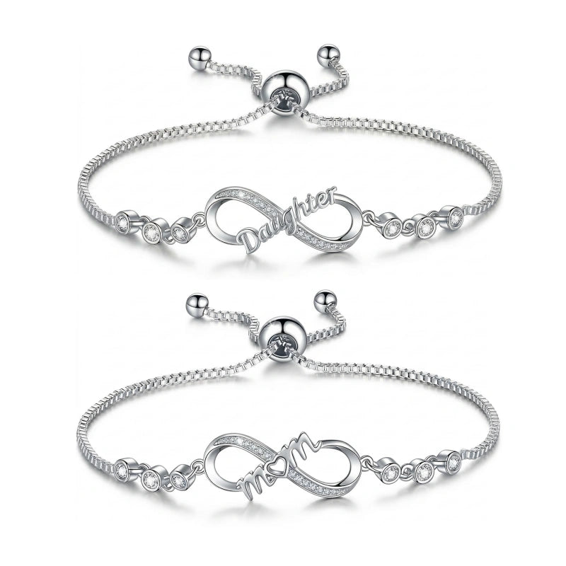 Infinity Love Bracelet for Mom – Elegant Zirconia Jewelry Gift for Women