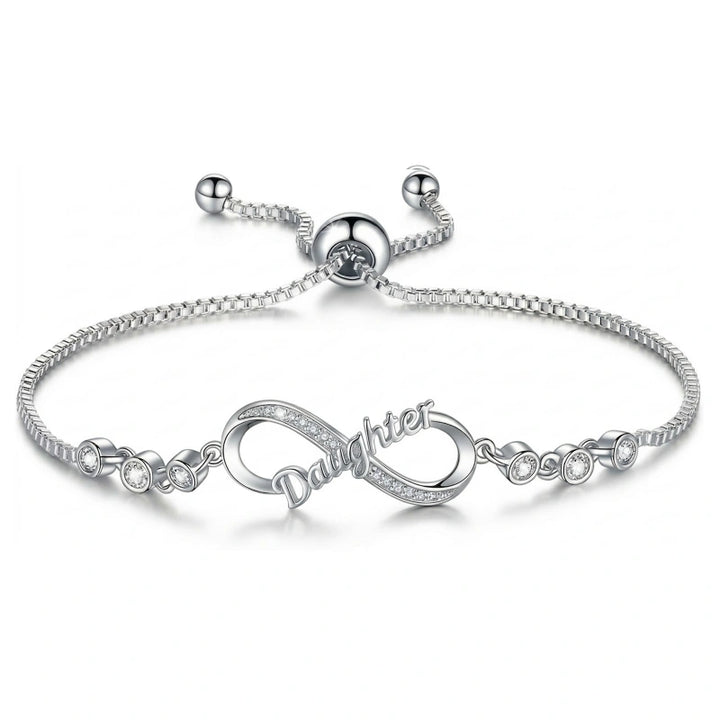 Infinity Love Bracelet for Mom – Elegant Zirconia Jewelry Gift for Women