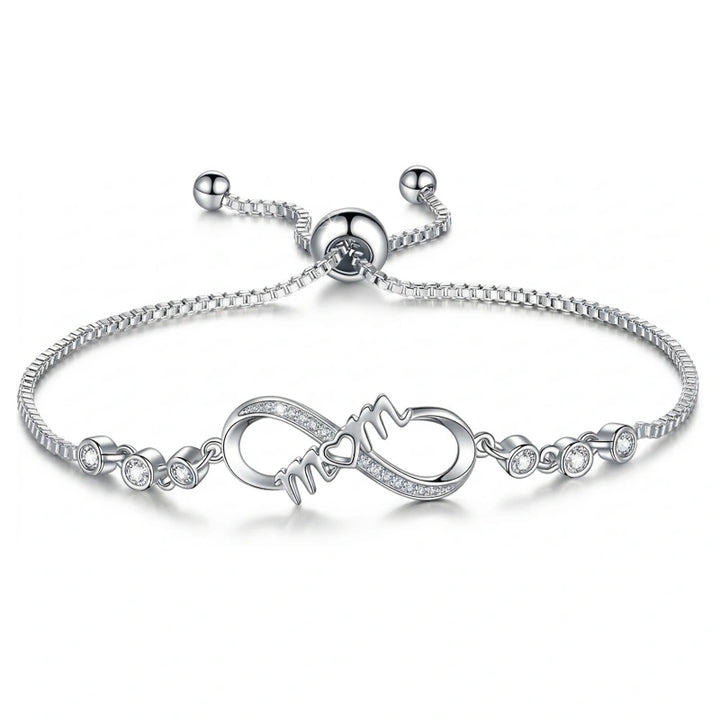 Infinity Love Bracelet for Mom – Elegant Zirconia Jewelry Gift for Women