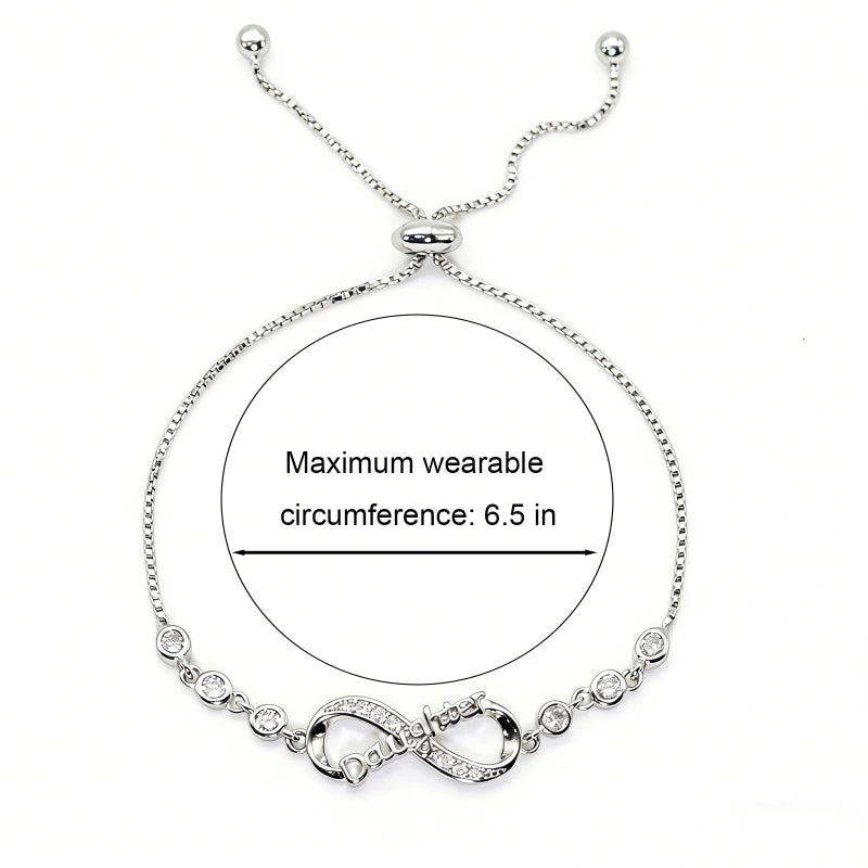 Infinity Love Bracelet for Mom – Elegant Zirconia Jewelry Gift for Women