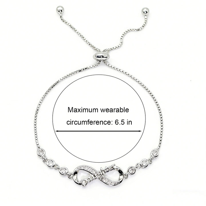Infinity Love Bracelet for Mom – Elegant Zirconia Jewelry Gift for Women