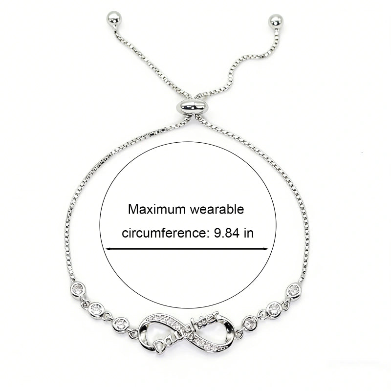 Infinity Love Bracelet for Mom – Elegant Zirconia Jewelry Gift for Women