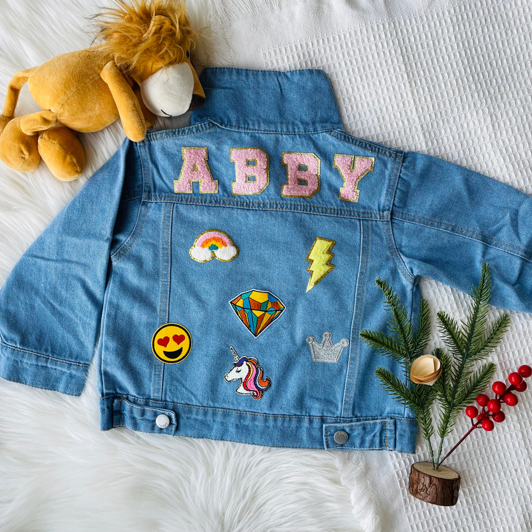 Personalized children Patch Denim Jacket