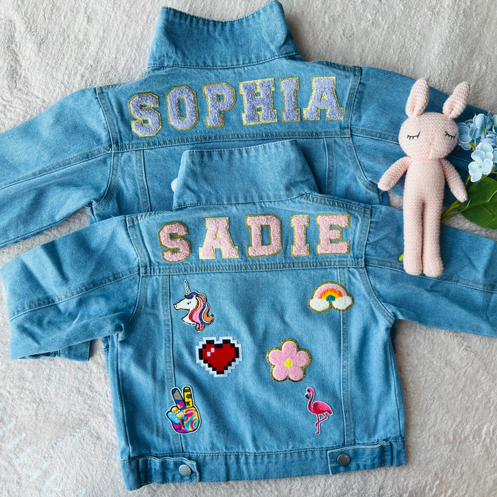 Personalized children Patch Denim Jacket