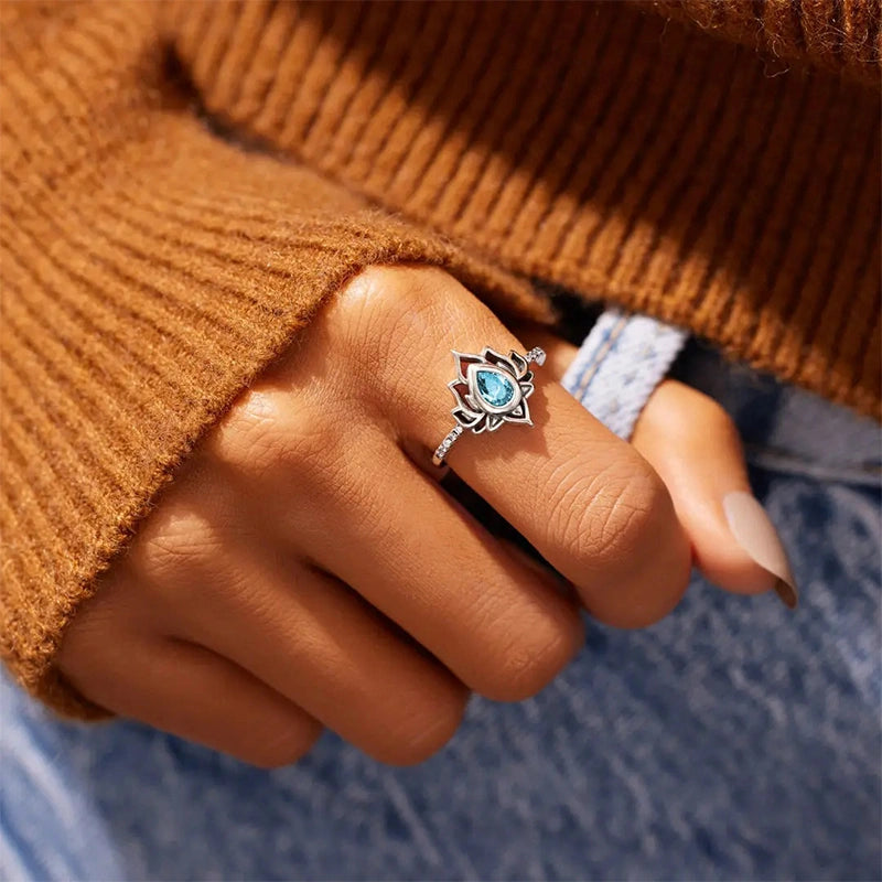 “Let It Go & Begin Again” Lotus Ring