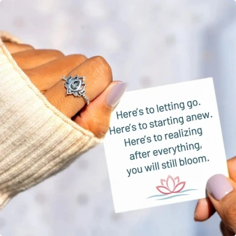 “Let It Go & Begin Again” Lotus Ring
