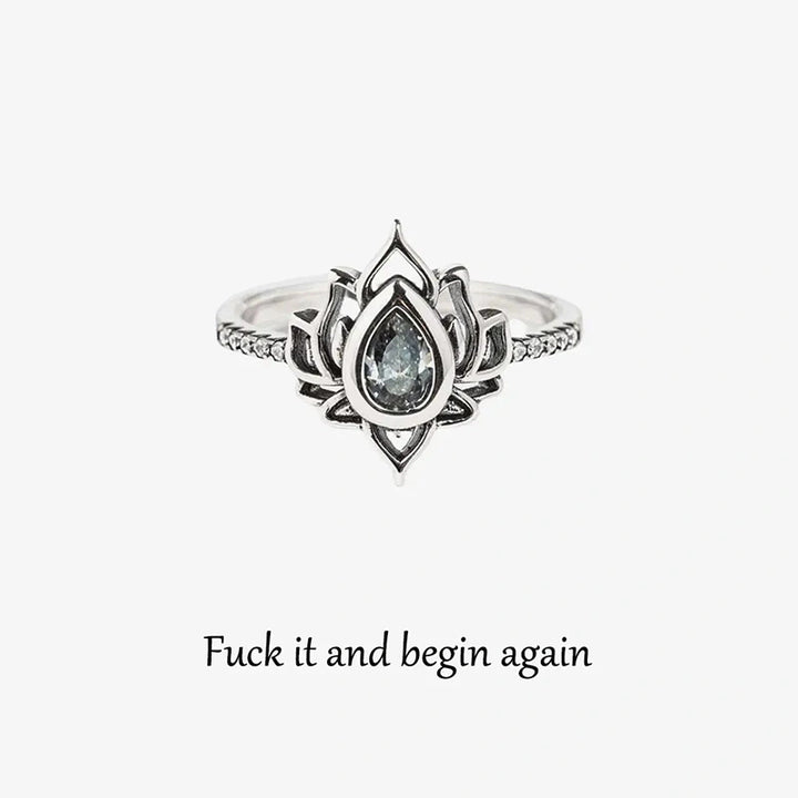 “Let It Go & Begin Again” Lotus Ring