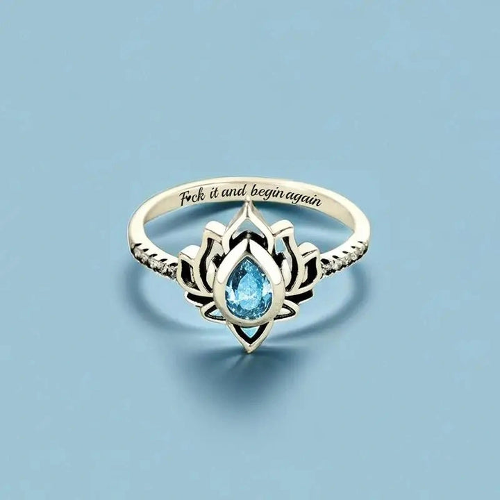 “Let It Go & Begin Again” Lotus Ring
