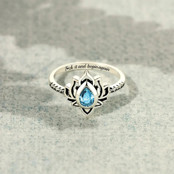 “Let It Go & Begin Again” Lotus Ring
