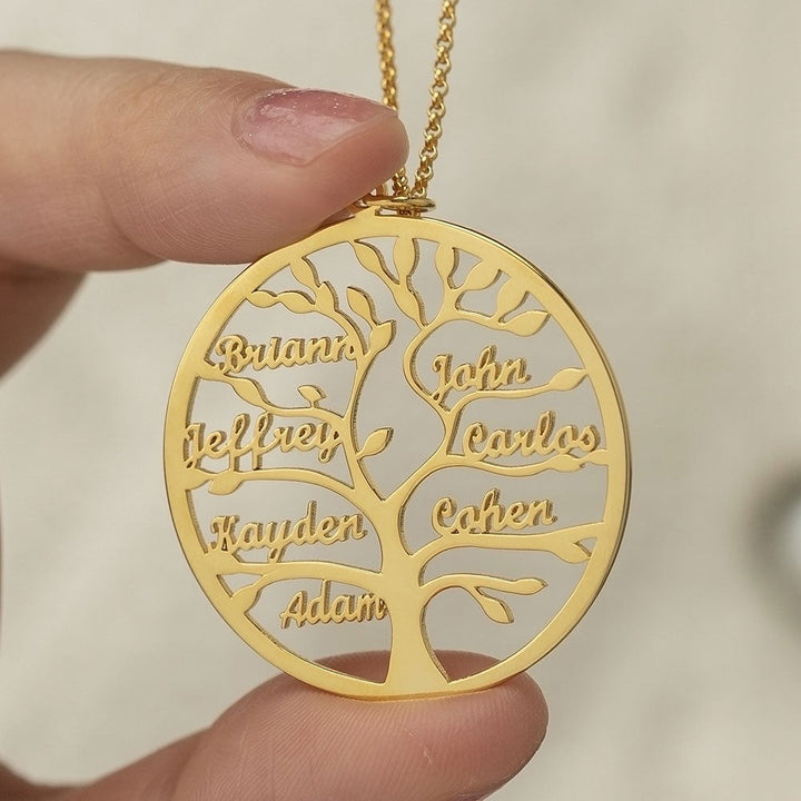 Personalized Family Tree Name Necklace