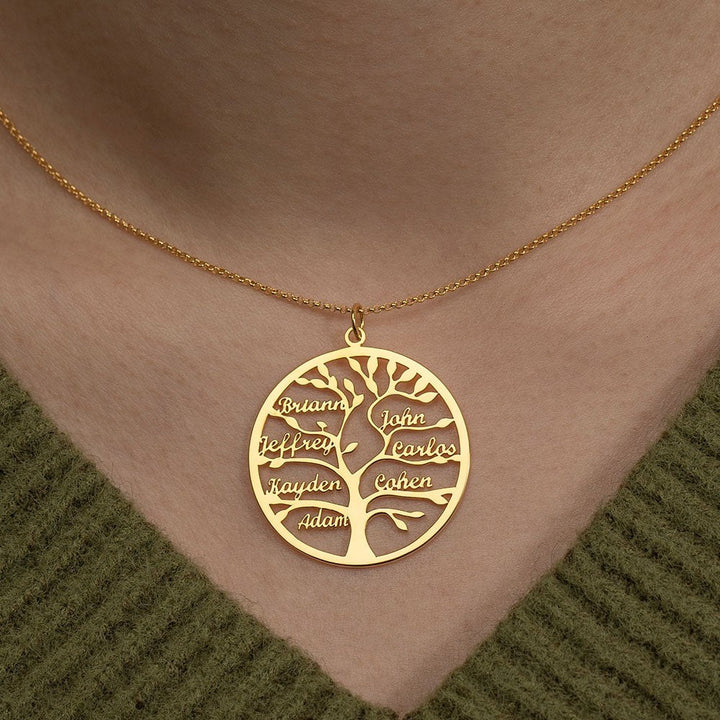 Personalized Family Tree Name Necklace