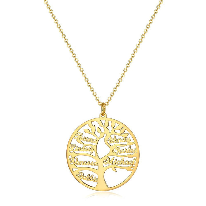 Personalized Family Tree Name Necklace