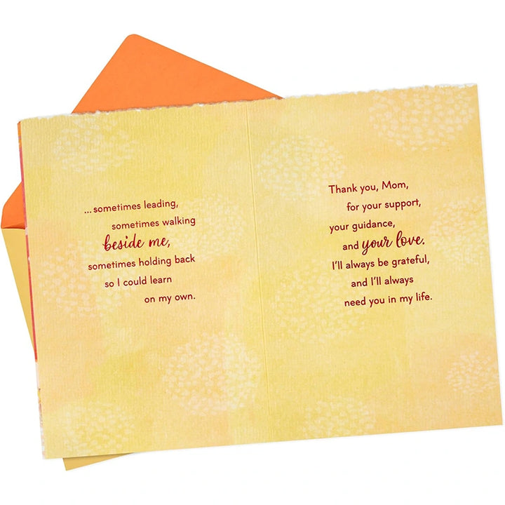 Mother’s Day Card for Mom – Thank You Mom Greeting Card with Envelope