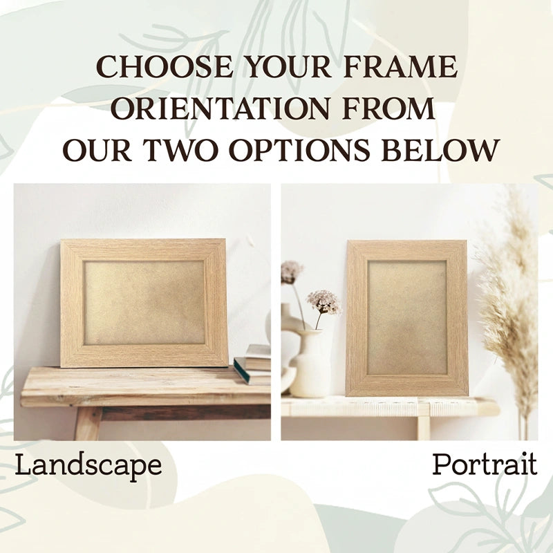 Personalised Engagement Photo Frame & Plaque – Custom Wooden Engagement Picture Frame 4x6 5x7 6x8, Engraved Gift for Newly Engaged Couples