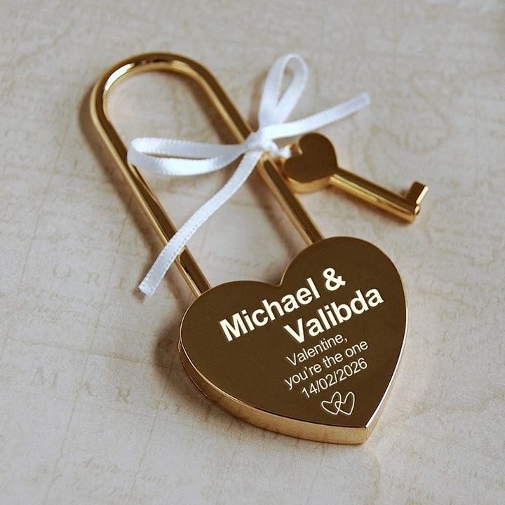 Personalised Love Padlock – Engraved Heart Padlock for Couples, Engagement & Anniversary | Custom Love Lock Inspired by Paris Tradition