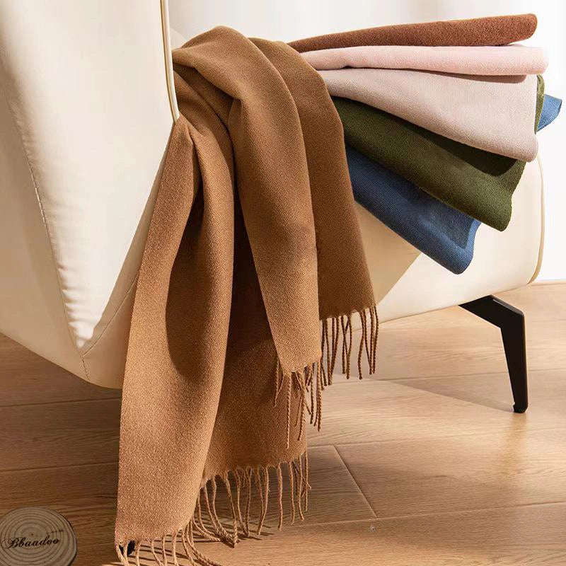 Cachecol de luxo bordado personalizado – Cachecol de inverno personalizado para mulheres, presente de Natal e xale para damas de honra