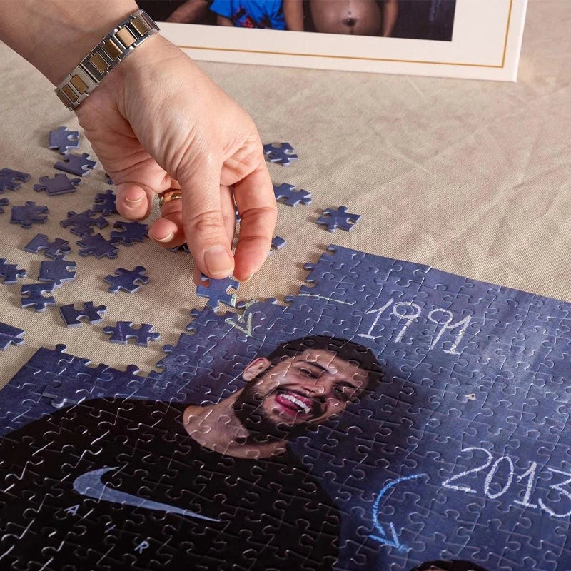 Personalized 2000-Piece Photo Collage Jigsaw Puzzle | Custom Picture Puzzle Gift for Boyfriend, Anniversary, Engagement, Valentine’s Day