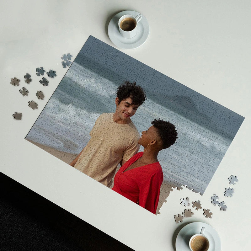 Personalized 2000-Piece Photo Collage Jigsaw Puzzle | Custom Picture Puzzle Gift for Boyfriend, Anniversary, Engagement, Valentine’s Day