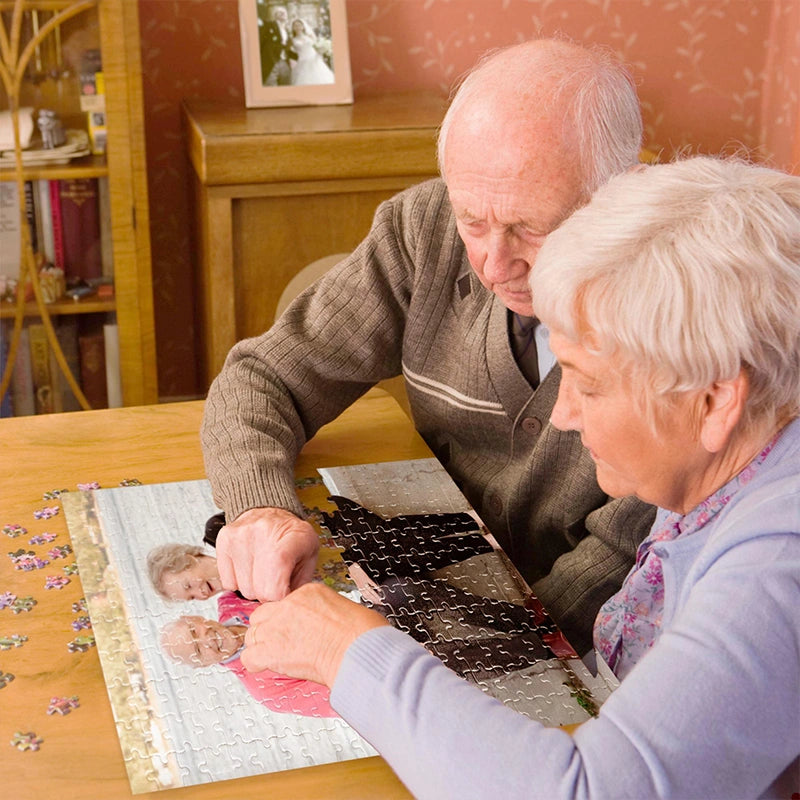 Personalized 2000-Piece Photo Collage Jigsaw Puzzle | Custom Picture Puzzle Gift for Boyfriend, Anniversary, Engagement, Valentine’s Day