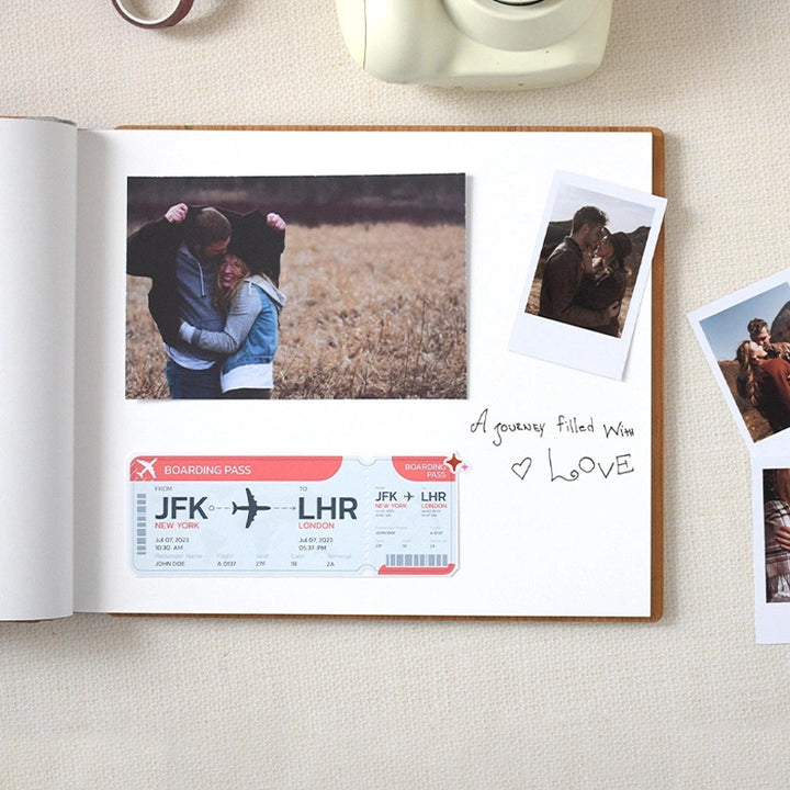 Personalized Adventure Book Scrapbook – Custom Wooden Memory Album | Valentines Gift for Him or Her, Anniversary Travel Scrapbook, Couples Gift