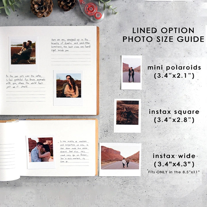 Personalized Adventure Book Scrapbook – Custom Wooden Memory Album | Valentines Gift for Him or Her, Anniversary Travel Scrapbook, Couples Gift