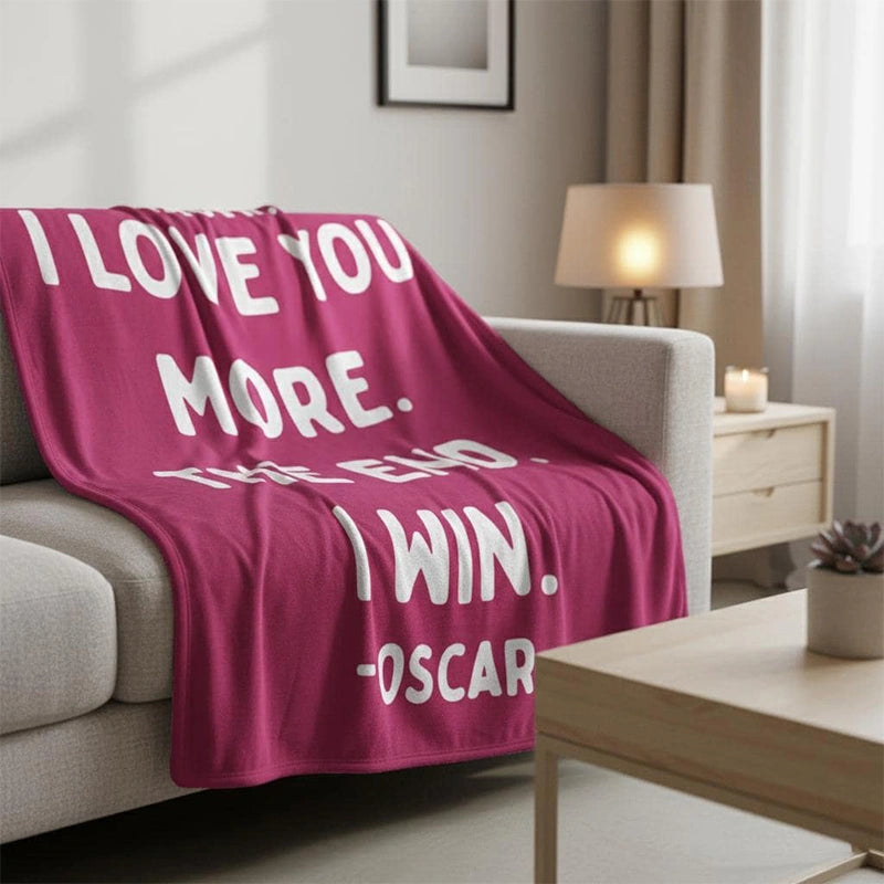Personalized Anniversary Blanket for Couples – Custom Name Throw, Valentine’s Day Gift for Him or Her