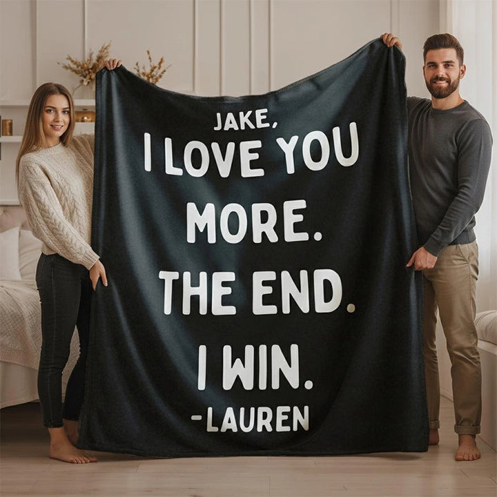 Personalized Anniversary Blanket for Couples – Custom Name Throw, Valentine’s Day Gift for Him or Her