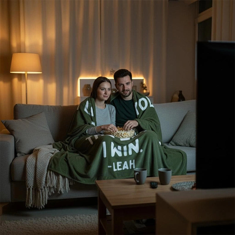 Personalized Anniversary Blanket for Couples – Custom Name Throw, Valentine’s Day Gift for Him or Her