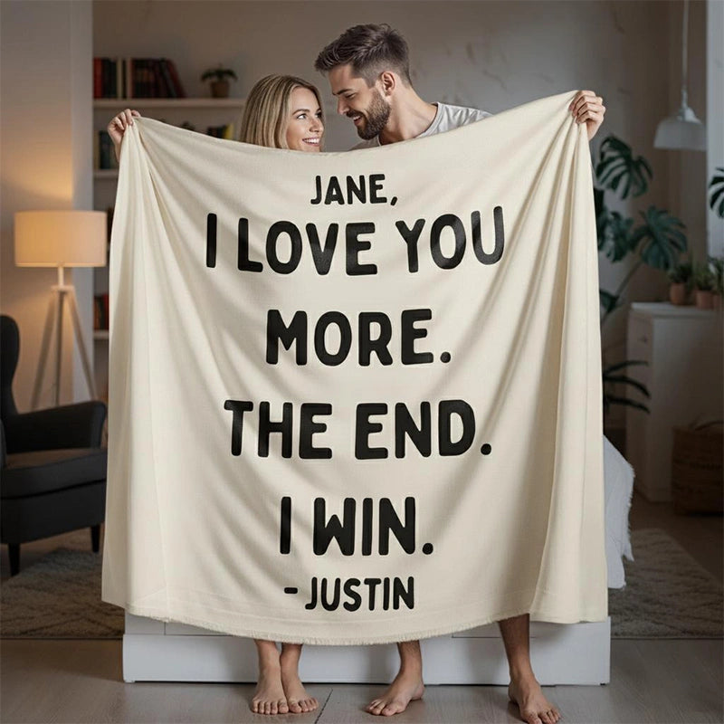 Personalized Anniversary Blanket for Couples – Custom Name Throw, Valentine’s Day Gift for Him or Her